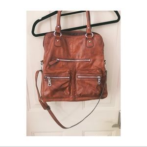 Brown leather purse